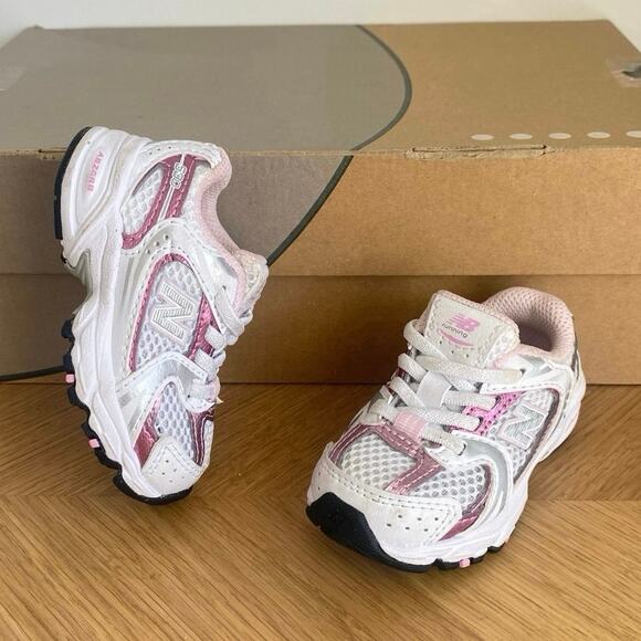 New Balance Other - New Balance 530 Metallic Pink/White Toddler Sneakers- SZ 4 C